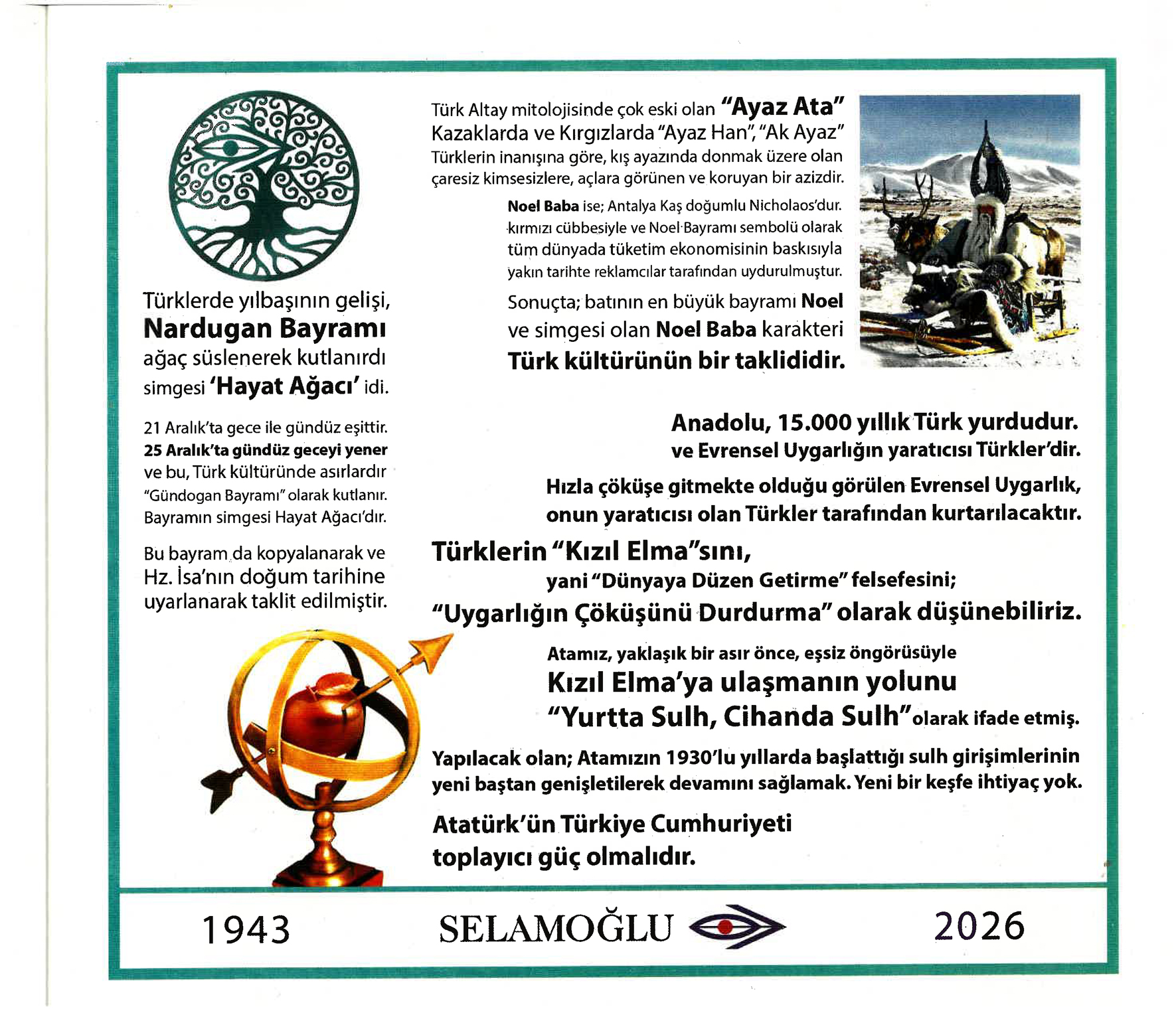 2026 Takvim Yazısı