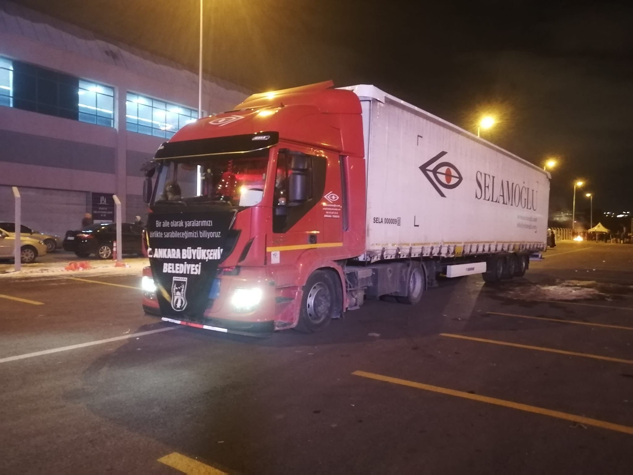 Selamoglu Nakliyat Olarak Tırlarımız Deprem Bölgesinde